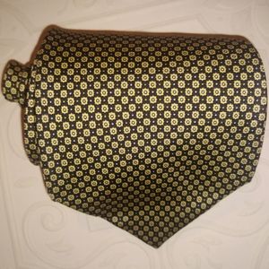 Structure blue, gold men's necktie